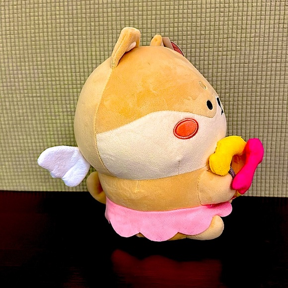 Mimicoco Cupid Nana Weighted Plushie Dog Wings Heart Bow Valentine’s Day Plushie - Picture 5 of 6